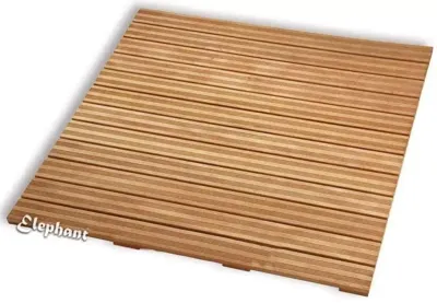 Elephant terrastegel bangkirai hardhout 2,4x100x100cm met fijn ribbel profiel Elephant terrastegel bangkirai hardhout 2,4x100x100cm met fijn ribbel profiel