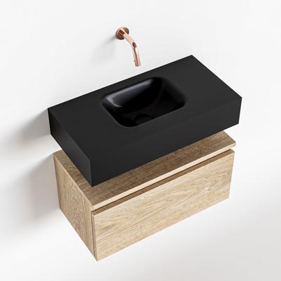 MONDIAZ ANDOR 60cm toiletmeubel washed oak. LEX 60cm wastafel urban midden geen kraangat MONDIAZ ANDOR 60cm toiletmeubel washed oak. LEX 60cm wastafel urban midden geen kraangat