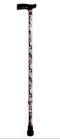 Wandelstok aluminium decoratieve bloemen - thumbnail