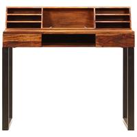 VidaXL Bureau 110x50x94 cm massief acaciahout en staal - thumbnail