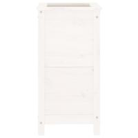 Plantenbak 40x40x78 cm massief grenenhout wit - thumbnail