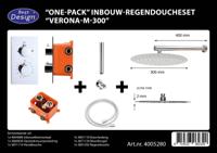 Regendoucheset Best Design Verona M300 Inbouw Met Inbouwbox Chroom - thumbnail