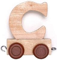 Bongers Speelgoed Houten letter c met wieltjes 6 cm hoog - thumbnail