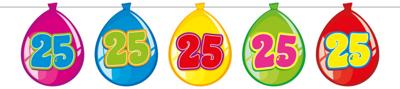 Vlaggenlijn ballonnen 25 jaar
