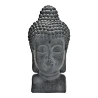 Buddha hoofd van poly grijs (B/H/D) 25x50x25cm - thumbnail