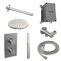 Inbouw Regendouche Set Brauer Brushed Edition Plafond Uitloop Ronde Hoofddouche 20 cm RVS Look Brauer - thumbnail