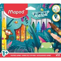 Maped viltstift Jungle Fever Jumbo, etui van 12 stuks, assorti - thumbnail