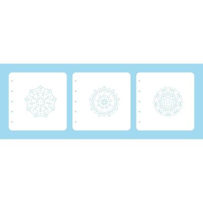 Nellie's Choice • layered combi stencil set mandala-3 3stuks