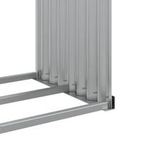 Haardhoutopslag 120x45x210 cm gegalvaniseerd staal lichtgrijs - thumbnail
