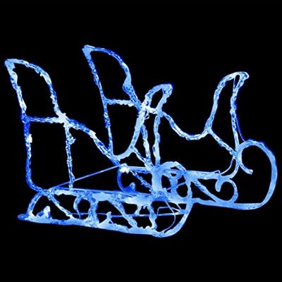 VidaXL Kerstversiering rendieren en slee 160 led&apos;s 130 cm acryl