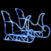 VidaXL Kerstversiering rendieren en slee 160 led&apos;s 130 cm acryl - thumbnail