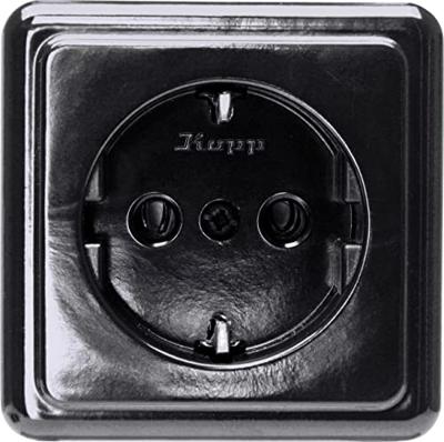 Kopp ZWART opbouw stopcontact RA - 4626100 Kopp ZWART opbouw stopcontact RA - 4626100