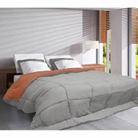 POYET MOTTE Microvezel dekbed 400g / m² CALGARY - 240 x 260 cm - Pebble grey en Gimgember brown - thumbnail