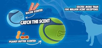 Chuckit sniff fetch bal combo pindakaas & bacon - thumbnail