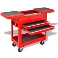 VidaXL Gereedschapswagen rood 70.5 x 37 x 71 cm staal - thumbnail