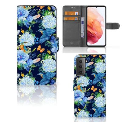 Telefoonhoesje | Met pasjeshouder | voor Samsung Galaxy S21 IJsvogel