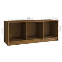 Tv-meubel 104x33x41 cm massief grenenhout honingbruin - thumbnail