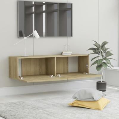 Tv-meubel 120x30x30 cm spaanplaat sonoma eikenkleurig