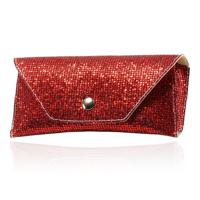 Brillenkoker met Pailletten - Rood - thumbnail