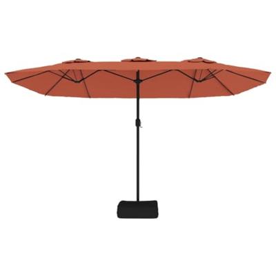 VidaXL Parasol dubbel dak 449x245 cm terracottakleurig