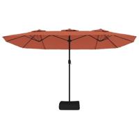 VidaXL Parasol dubbel dak 449x245 cm terracottakleurig - thumbnail