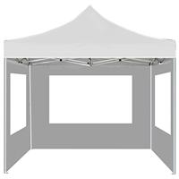 VidaXL Partytent inklapbaar met wanden 3x3 m aluminium wit - thumbnail