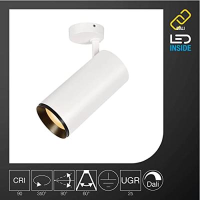 SLV OpbouwspotNuminos XL Dali wit/zwart 2700K - 60gr - 1005746