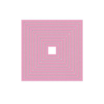 Nellie's Choice • multi frame dies vierkant dubbele stippellijn 10st.