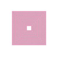 Nellie's Choice • multi frame dies vierkant dubbele stippellijn 10st. - thumbnail