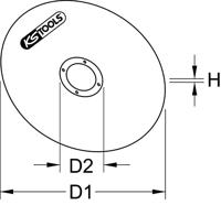 KS Tools 337.2005 3372005 Doorslijpschijf 50 mm 25 stuk(s) - thumbnail