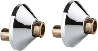 Grohe s-koppelingen set met roset 3/8 inch 1/2 inch chroom Grohe s-koppelingen set met roset 3/8 inch 1/2 inch chroom