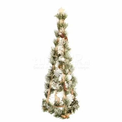 Kerstboompje Hout 40 LED 84cm