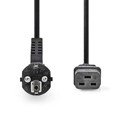 Nedis Stroomkabel | Type F (CEE 7/7) Male | IEC-320-C19 | Gehoekt | Recht | Vernikkeld | 2.00 m | Rond | PVC | Zwart | Doos - CEGB10300BK20 Nedis Stroomkabel | Type F (CEE 7/7) Male | IEC-320-C19 | Gehoekt | Recht | Vernikkeld | 2.00 m | Rond | PVC | Zwart | Doos - CEGB10300BK20