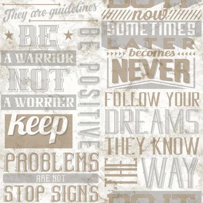 Noordwand behang friends & coffee words and letters metallic en beige