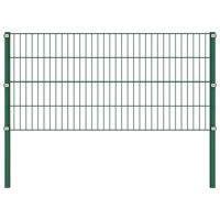 Schuttingpaneel met palen 1,7x0,8 m ijzer groen - thumbnail