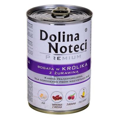 DOLINA NOTECI Premium Rijk aan konijn met veenbessen - nat hondenvoer - 400 g