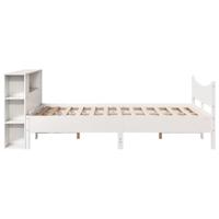 Bedframe zonder matras massief grenenhout wit 140x200 cm - thumbnail