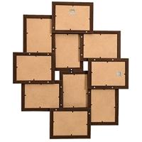 VidaXL Fotolijst voor 10x(10x15 cm) foto mdf donkerbruin - thumbnail