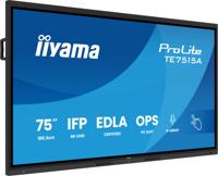 iiyama ProLite TE7515A-B1AG 189,3 cm 75 inch IPS LED interactief display 4K UHD 40 touchpunten DeepContrast-IR HDMI DP USB-C USB3.2 RS-232c RJ45 OPS WiFi Android 14 OS Google EDLA iiControl AntiGlare - thumbnail