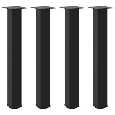 Console tafelpoten 4 st 72-74 cm staal zwart