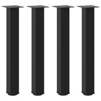 Console tafelpoten 4 st 72-74 cm staal zwart - thumbnail