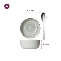 Cosy & Trendy Soepkommen / Kommen Baltic Grey ø 14 cm - 6 stuks - thumbnail