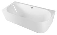 Ligbad Polysan Sussi Gegoten Marmer 160x70x49,5 cm Asymmetrisch Links Wit - thumbnail