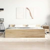 Bedframe met hoofd- en voeteneinde sonoma eikenkleur 180x200 cm - thumbnail