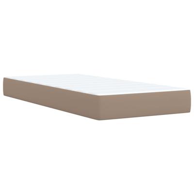Boxspring met matras kunstleer cappuccinokleurig 90x200 cm
