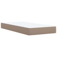 Boxspring met matras kunstleer cappuccinokleurig 100x200 cm - thumbnail