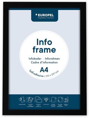 Infokader Europel zelfklevend A4 zwart Infokader Europel zelfklevend A4 zwart