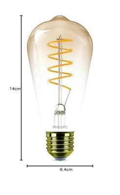 Philips Ledlamp Cl St64 D Grad.15w E27 Philips Ledlamp Cl St64 D Grad.15w E27