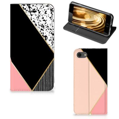 iPhone 7 | 8 | SE (2020) | SE (2022) Stand Case Zwart Roze Vormen iPhone 7 | 8 | SE (2020) | SE (2022) Stand Case Zwart Roze Vormen