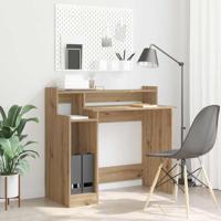 Bureau artisanaal eikenkleurig 97 x 45 x 90 cm Bewerkt hout - thumbnail